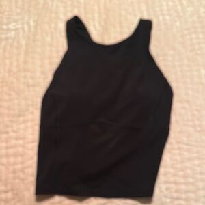 Lululemon Athletica Black and White Fitted Sleeveless Tank Top